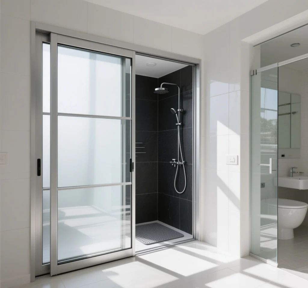 bathroom aluminum door