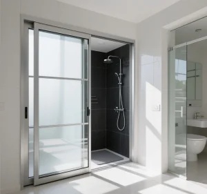 bathroom aluminum door