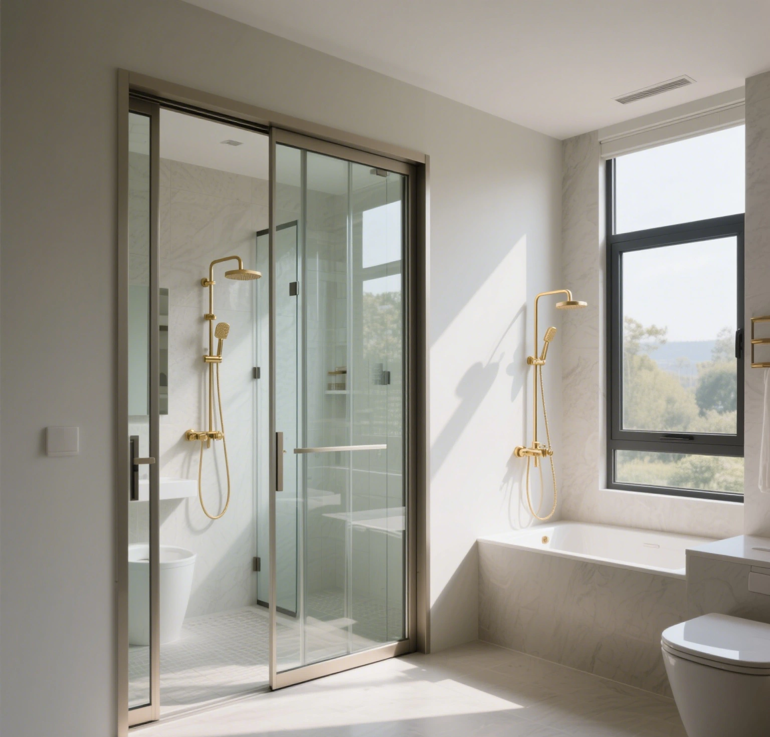 bathroom aluminum door