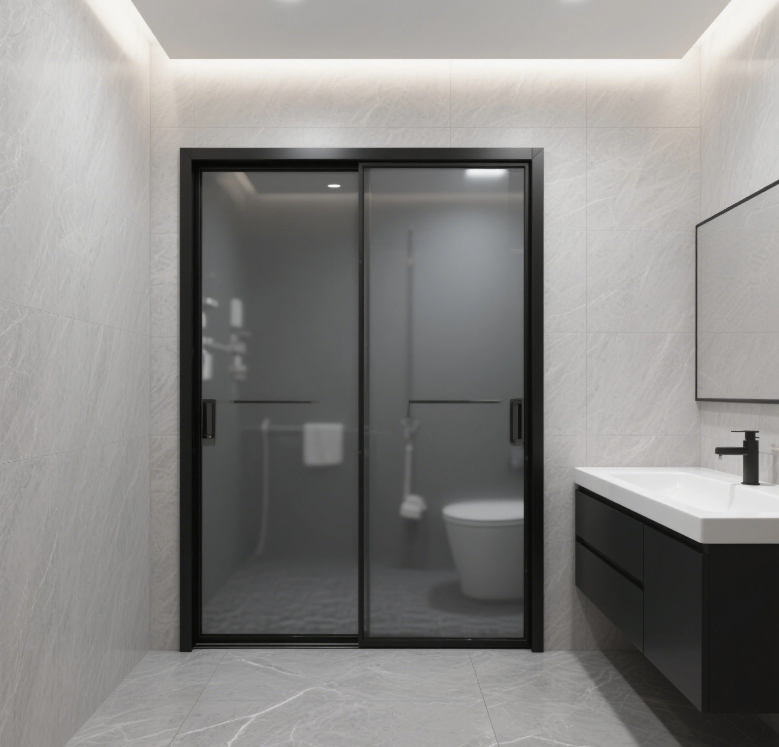 bathroom aluminum door