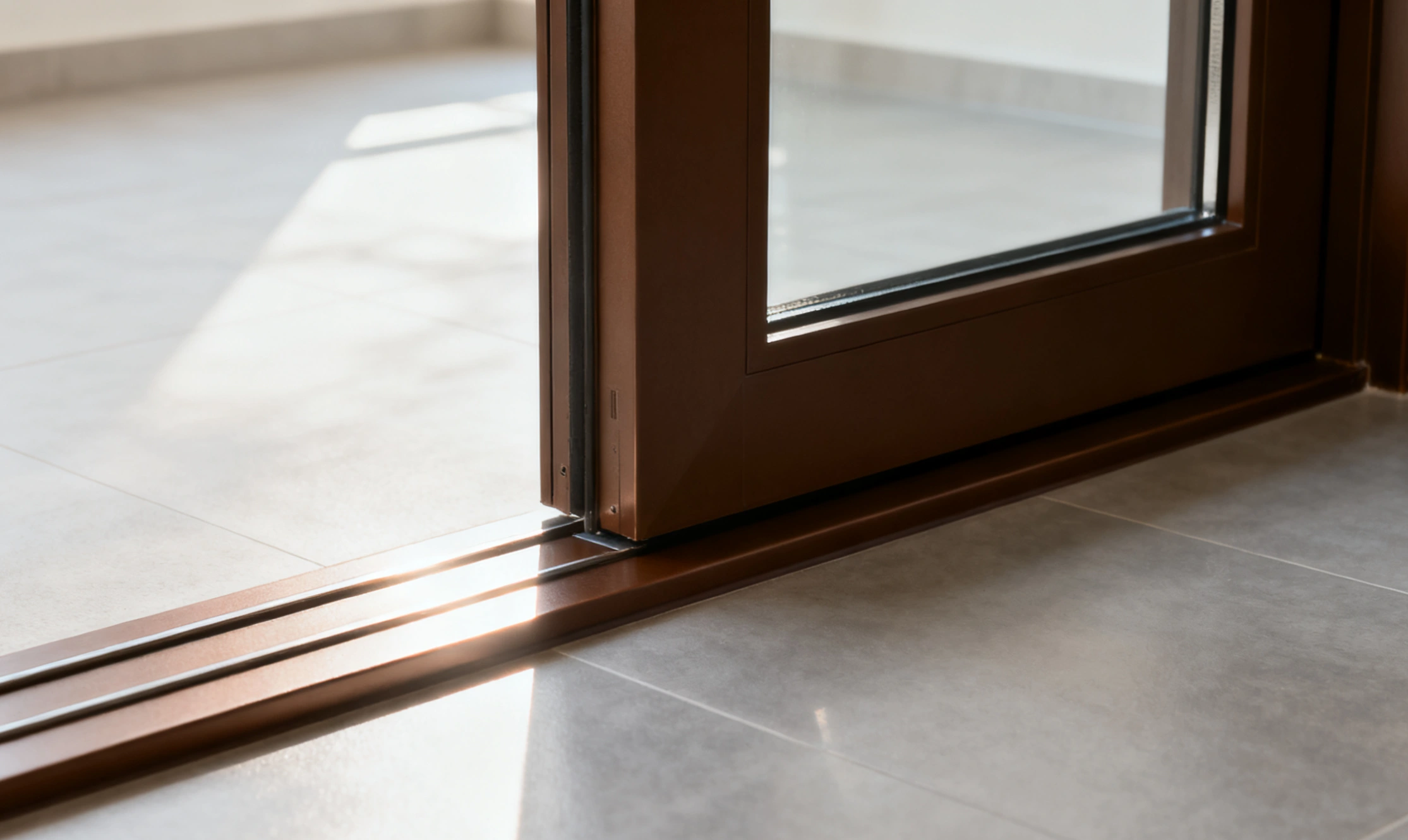 Brown Aluminium Door What’s the Real Difference Between a Door Sill and a Threshold