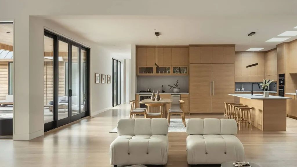 Contemporary Aluminum-Clad Wood Sliding Door